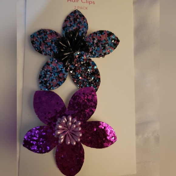 3 for $9 Sparkle Beaded Flower Hair Clips. - Picture 3 of 7